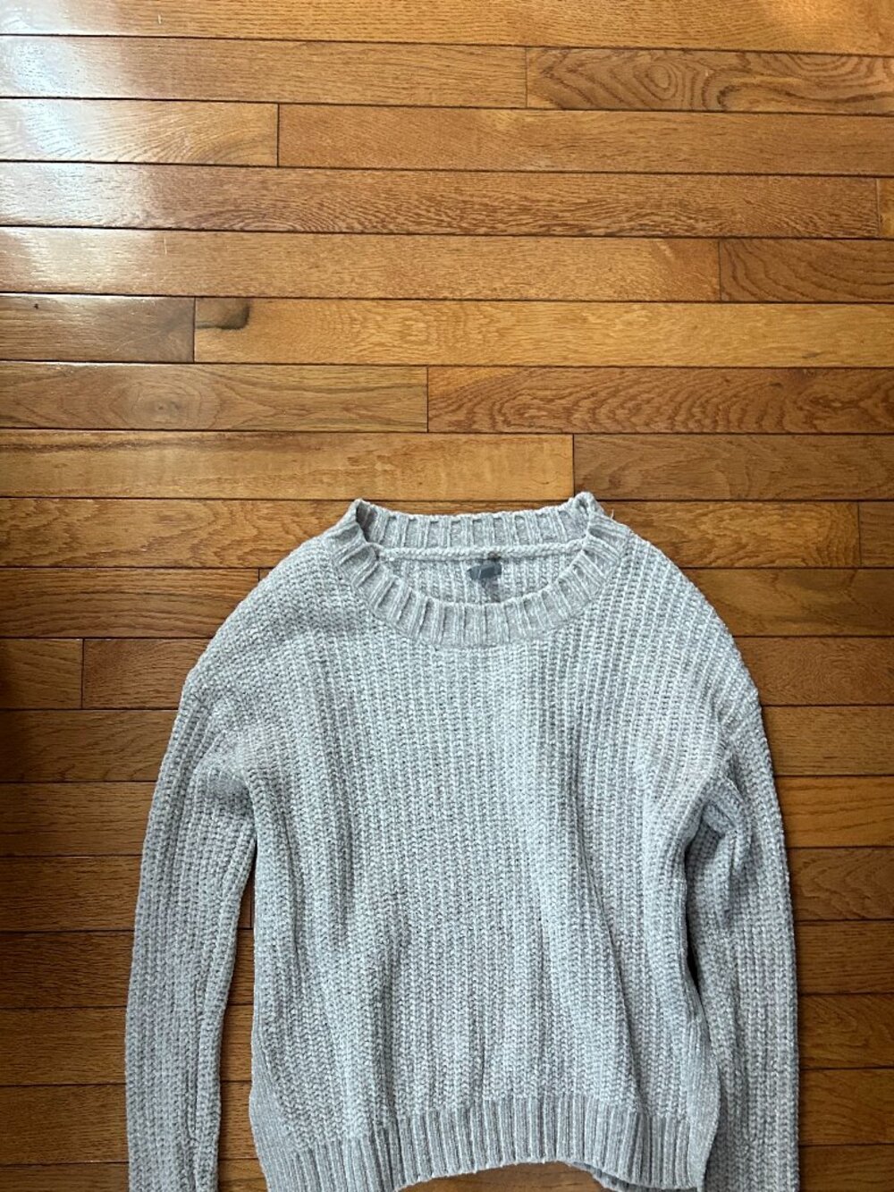 Aerie grey cable knit sweater size S